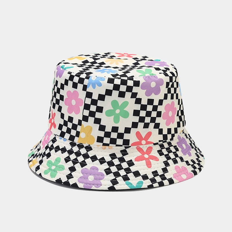 Wholesale Flower Pattern Sun Protection Double-sided Bucket Hat